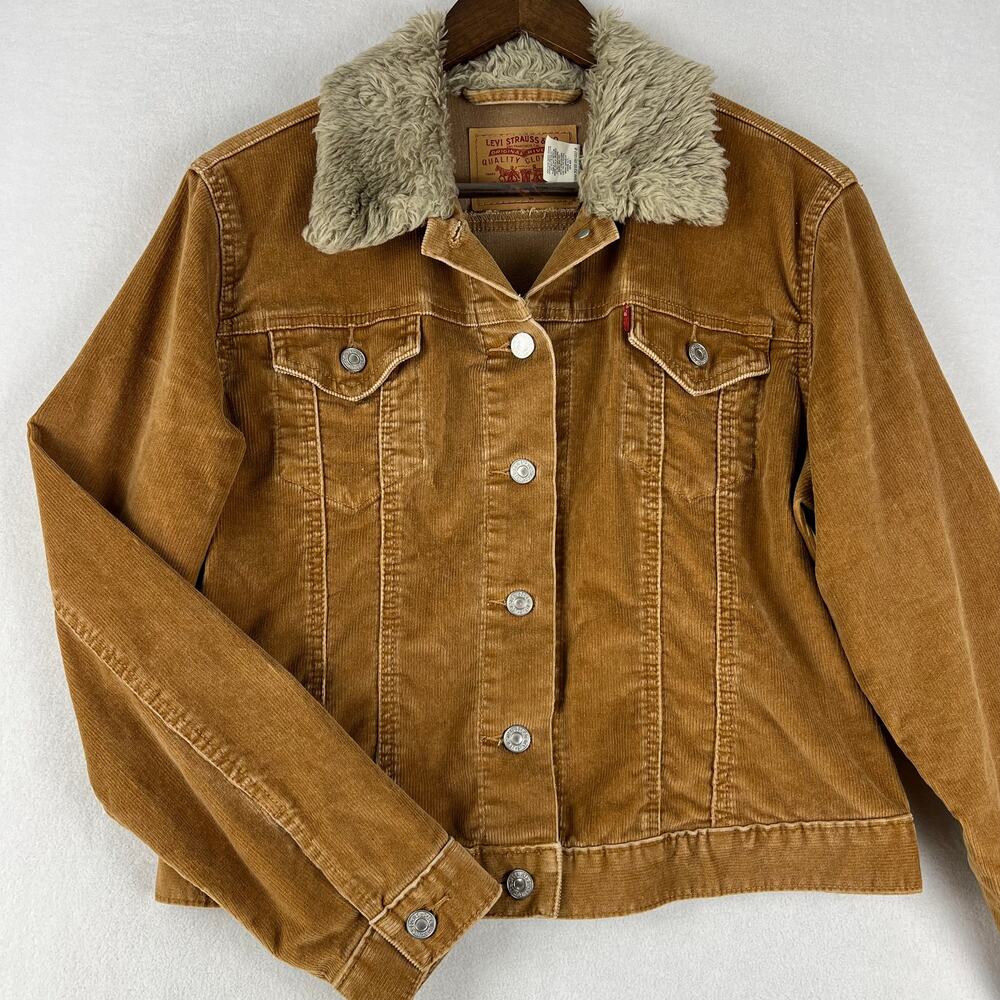 Levi's Brown Corduroy Jacket with Faux Fur Collar